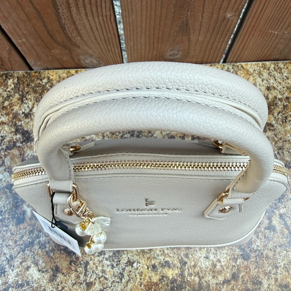 London Fog Cream EVE Dome Satchel - Picture 6 of 16